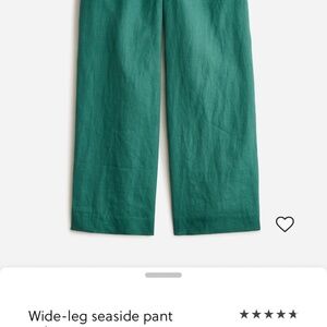 J Crew wide leg linen seaside pant